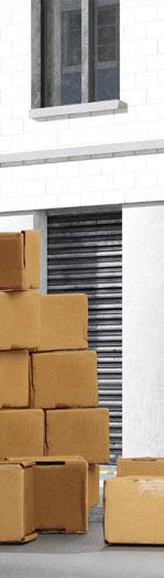 Vintage toy truck with cardboard boxes. Shipping and delivery co